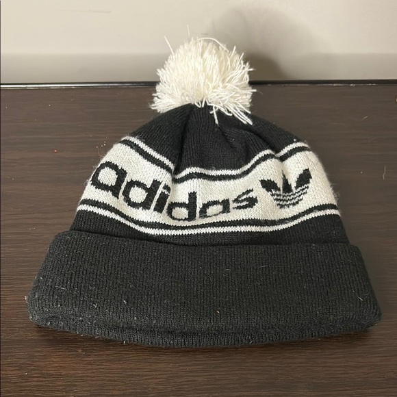 Adidas Black and White Knit Hat - Picture 3 of 4